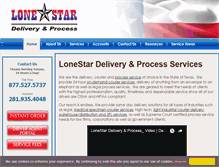 Tablet Screenshot of lonestardeliveryonline.com